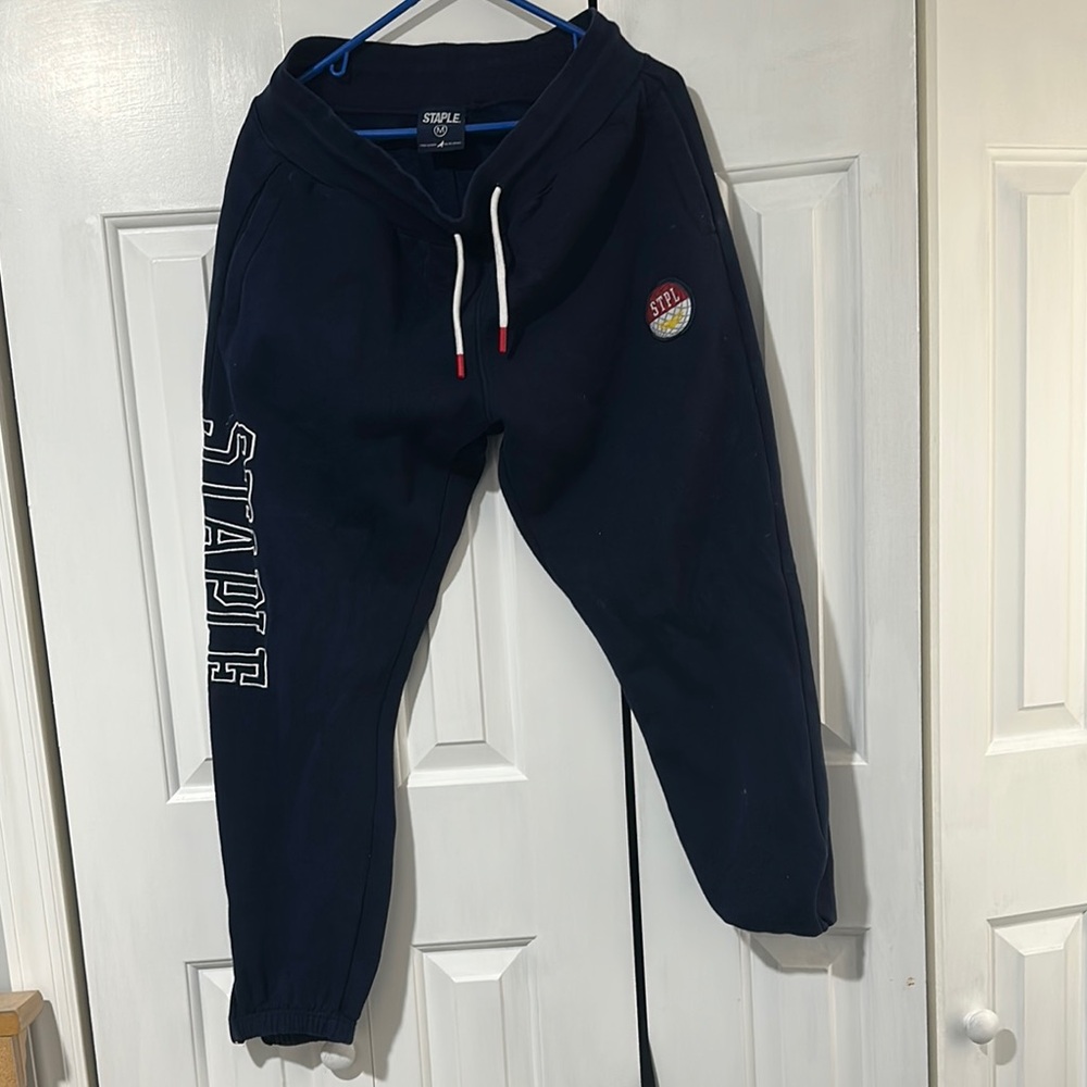 Staple  Pigeon Navy Joggers with Logo